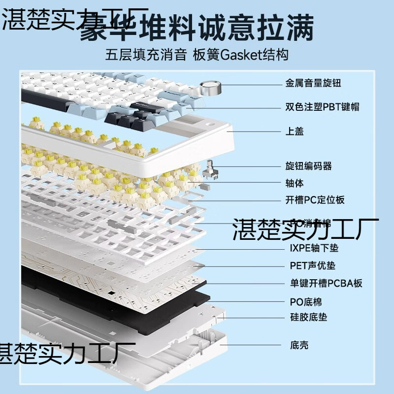 AULA Wolf Spider F75 customized mechanical keyboard gasket structure full key hot plug 2.4 wireless three-mode keyboard
