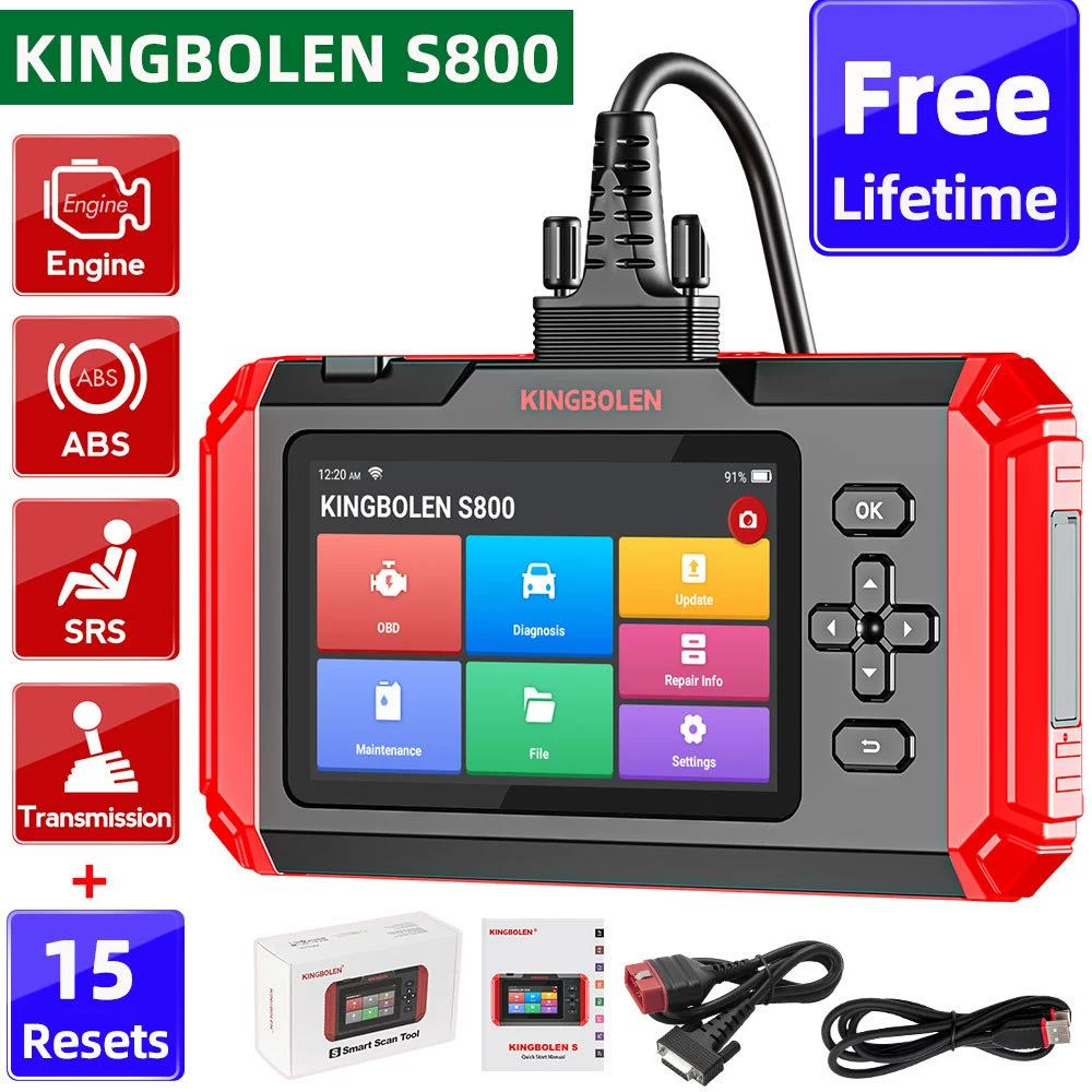 KINGBOLEN S800 S600 S500 автомобильный диагностический инструмент ABS SRS ECM TCM 4 система OBD