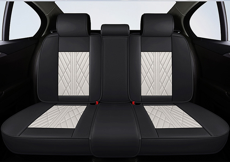 Car Seat Cushion Fully Surrounded by Leather New Car Cushion Seat Cover Four-Season Universal Nappa Leather Special Cushion Car Cover