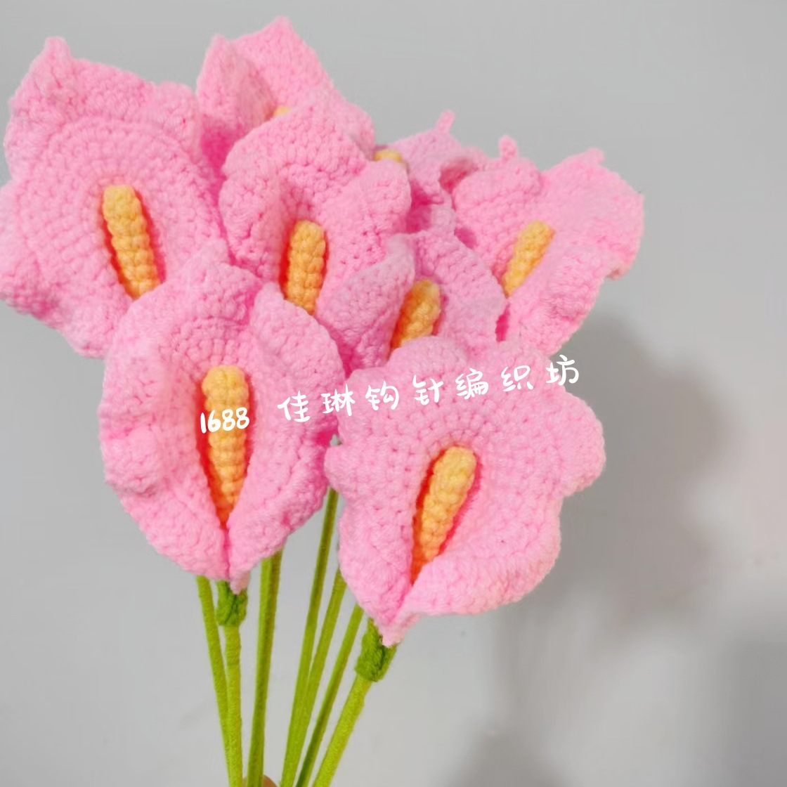 Productos acabados de lana tejida a mano flor de punto de hippopotamus imitación flor inmortal flor creativa ganchillo decoración ornamentos florales