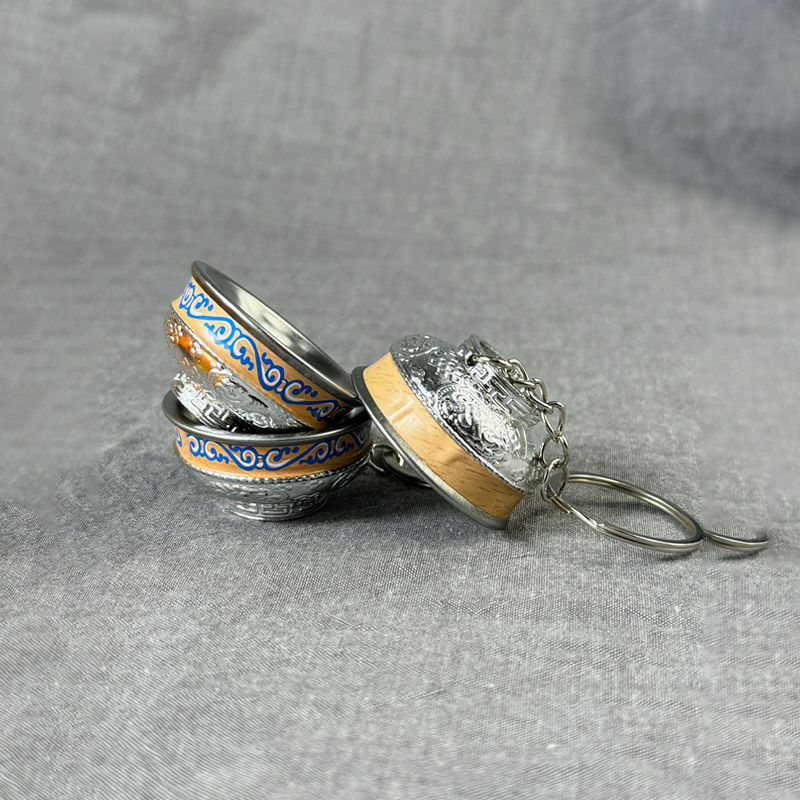 ワインボウルキーホルダー小さなペンダントモンゴル工芸品キーチェーン特徴的なお土産ステンレス鋼樹脂|undefined