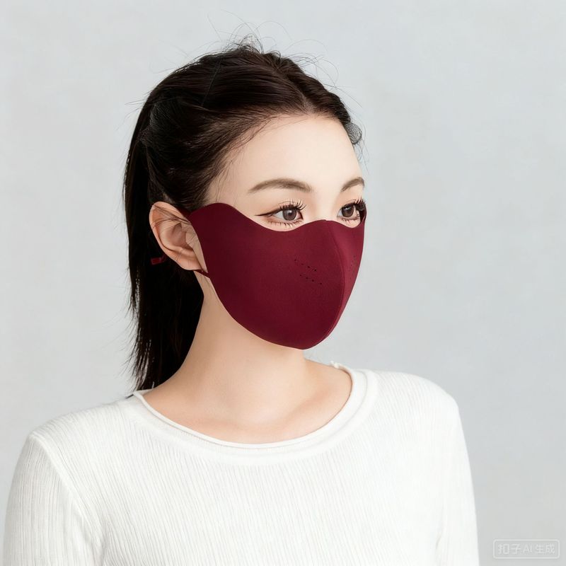 秋冬季女高颜值保暖口罩护眼角防风防寒加绒加厚透气户外保暖面罩|undefined