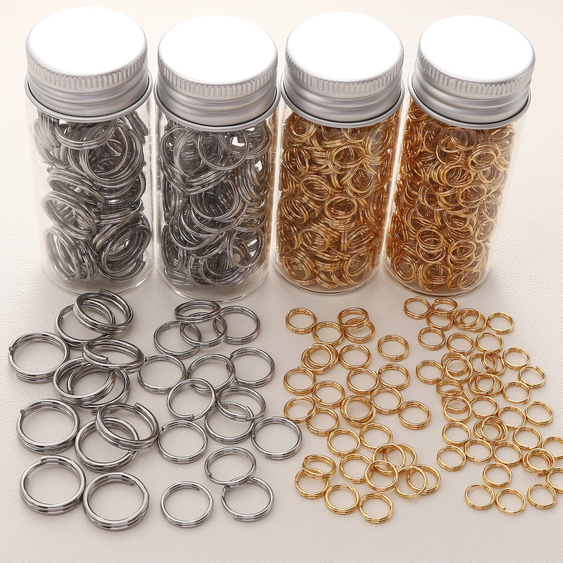 Stainless Steel Double Ring Jump Ring Accessories Handmade DIY Making Opening Connection Ring Earrings Beaded Pendant Jewelry Accessories