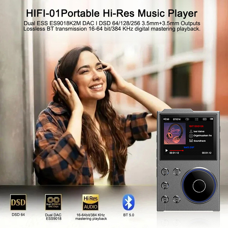 [クロスボーダー版]HIFI音楽プレーヤーロスレス音楽DSD256マスタークラス音質ウォークマンbluetooth車載|undefined