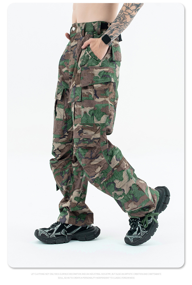 Abbigliamento maschile Arrivo Far Camouflage Cargo Tasca grande Profilo Tuta funzionale larga_voghion.com
