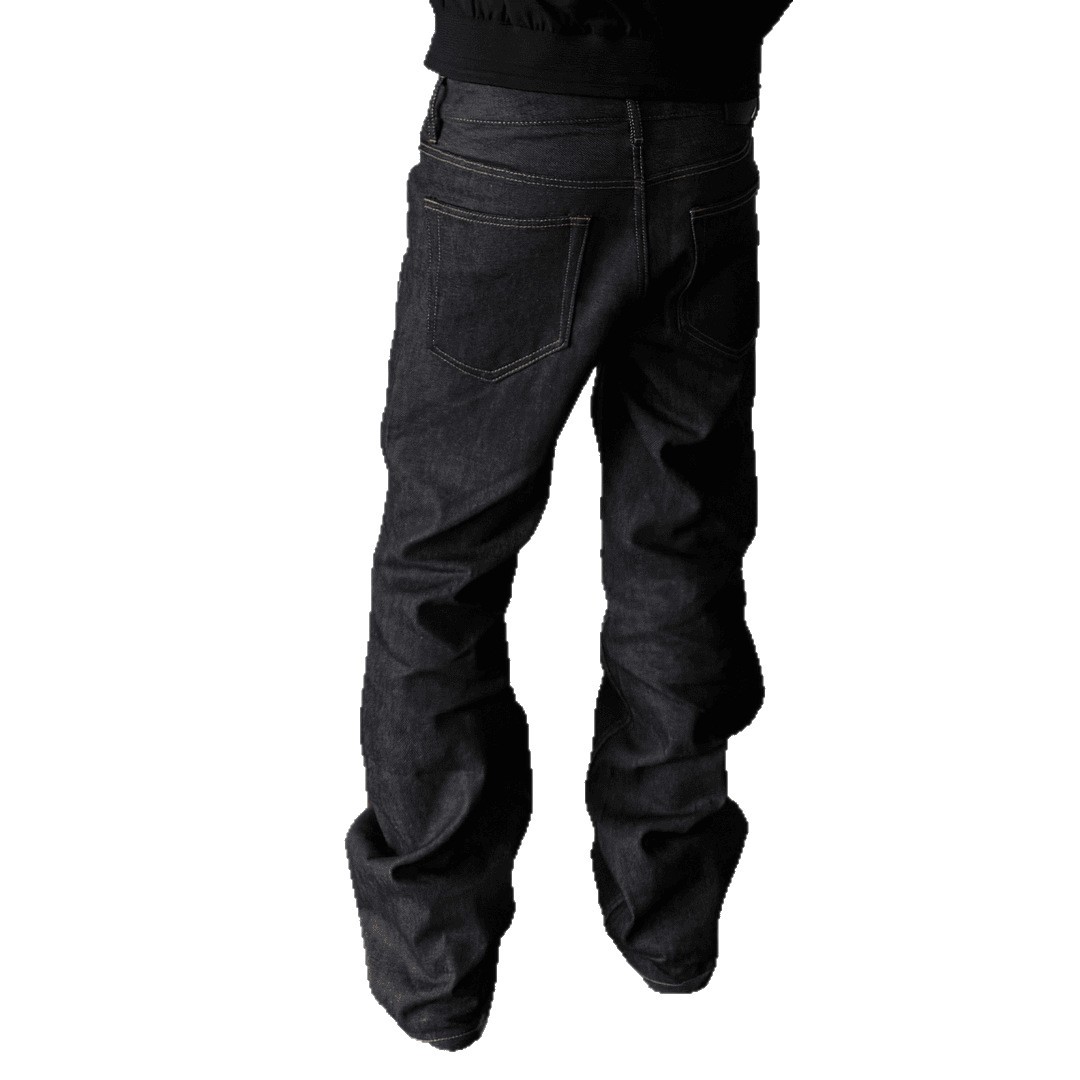 Men's Classic Fit Washed Denim Jeans - Straight Leg Comfortable Cotton Pants For Casual Wear (Black, S-Xxl)_mkmklike.com