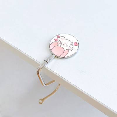 Removable Mobile School Bag Desk Hook Load-Bearing Strong Hook Heavy Object Table Side Hanging School Bag Side Cute Hook