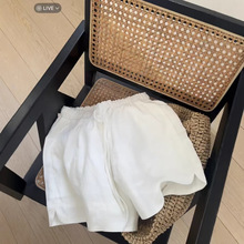 “夏”天然高支酵素洗天丝棉麻随性慵懒感休闲短裤松紧腰休闲裤女