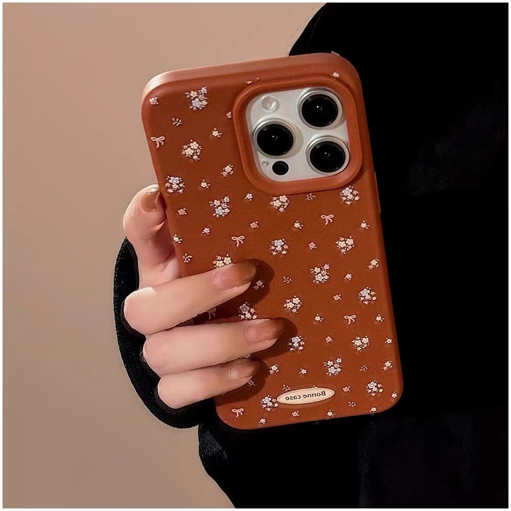 Otoño e invierno ins pequeñas flores rotas para Apple 14ProMax funda para teléfono móvil iphone16/15PM nuevo 13 pareja 16