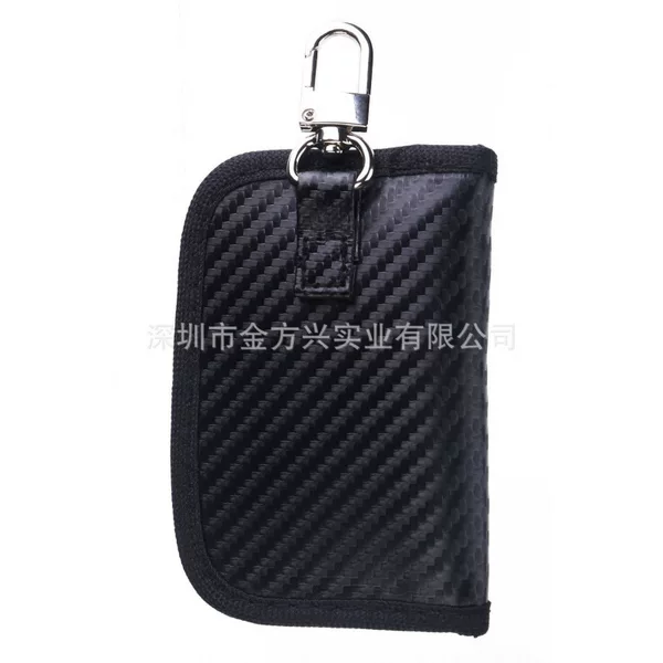 Mini Carbon Fiber Rfid Blocking Faraday Bag, Car Key Signal Blocking Pouch, Anti-Theft Bag