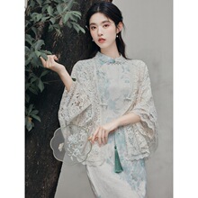 2025早春新款新中式年轻款国风气质倒大袖改良旗袍女连衣裙两件套