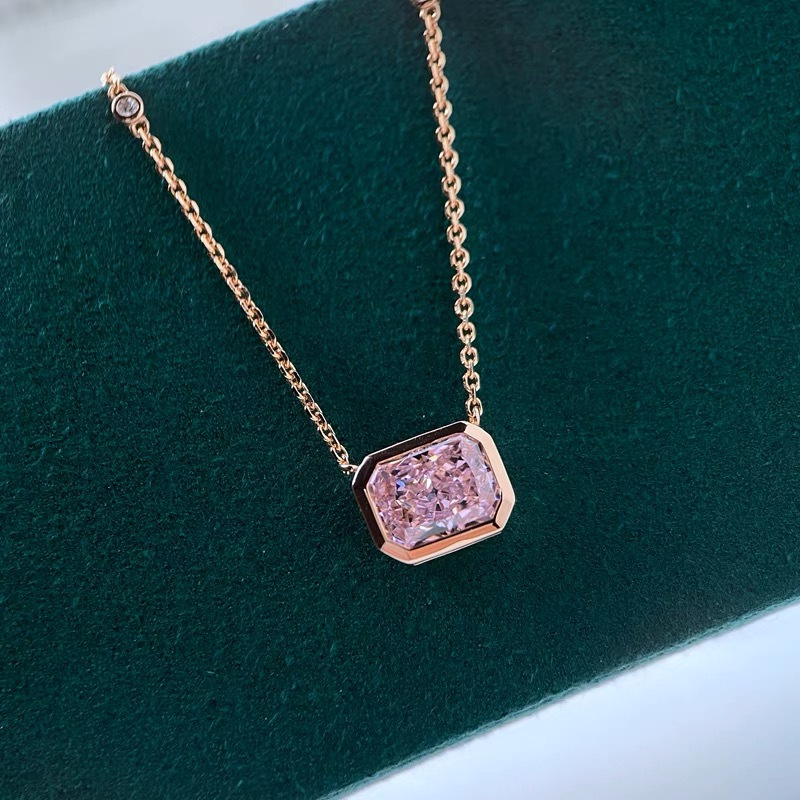 Fashion Geometric Copper Inlay Zircon Pendant Necklace 1 Piece
