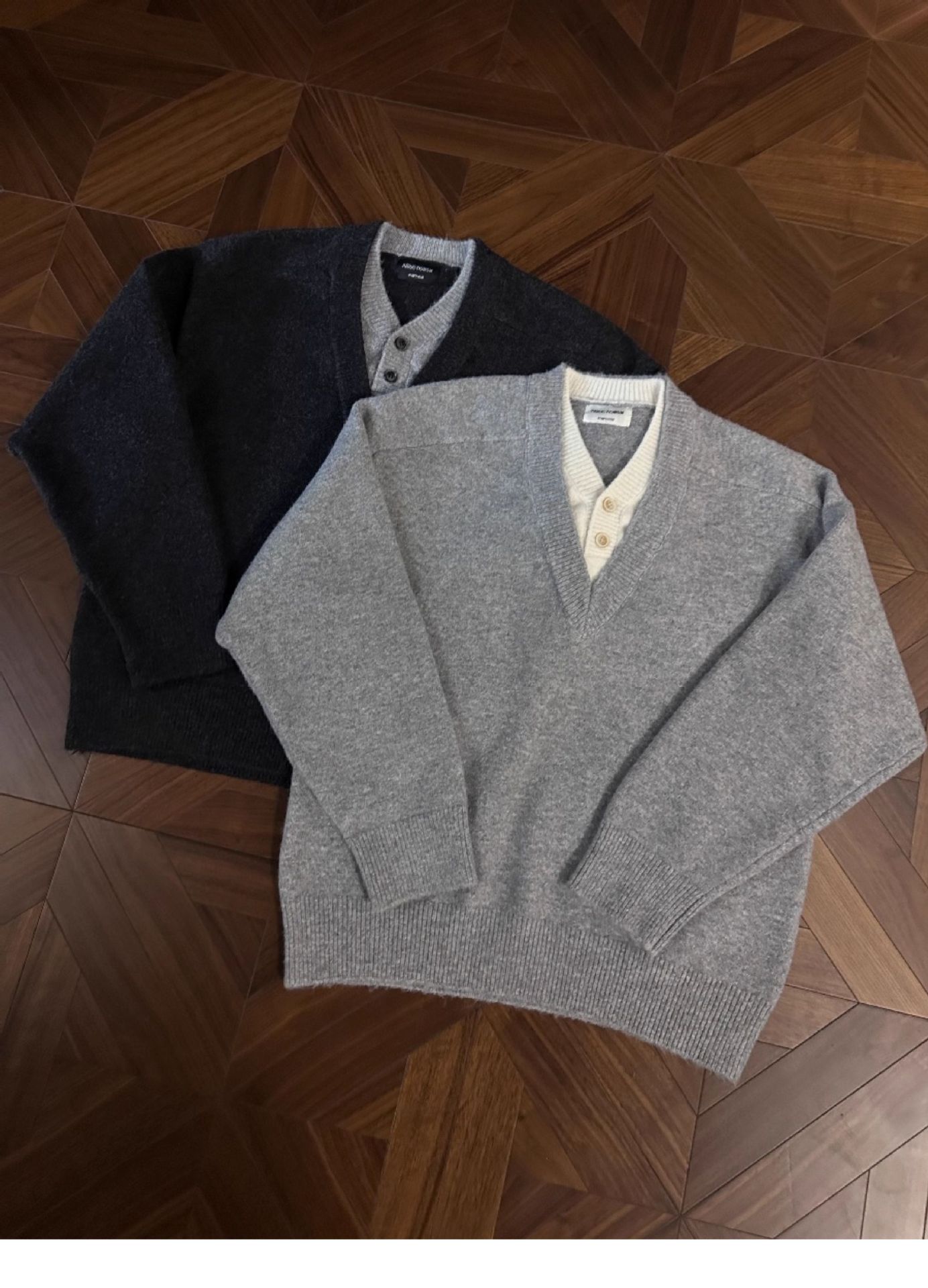 Herren V-ausschnitt Strickpullover Im Retro Preppy Stil Für Winter_voghion.com