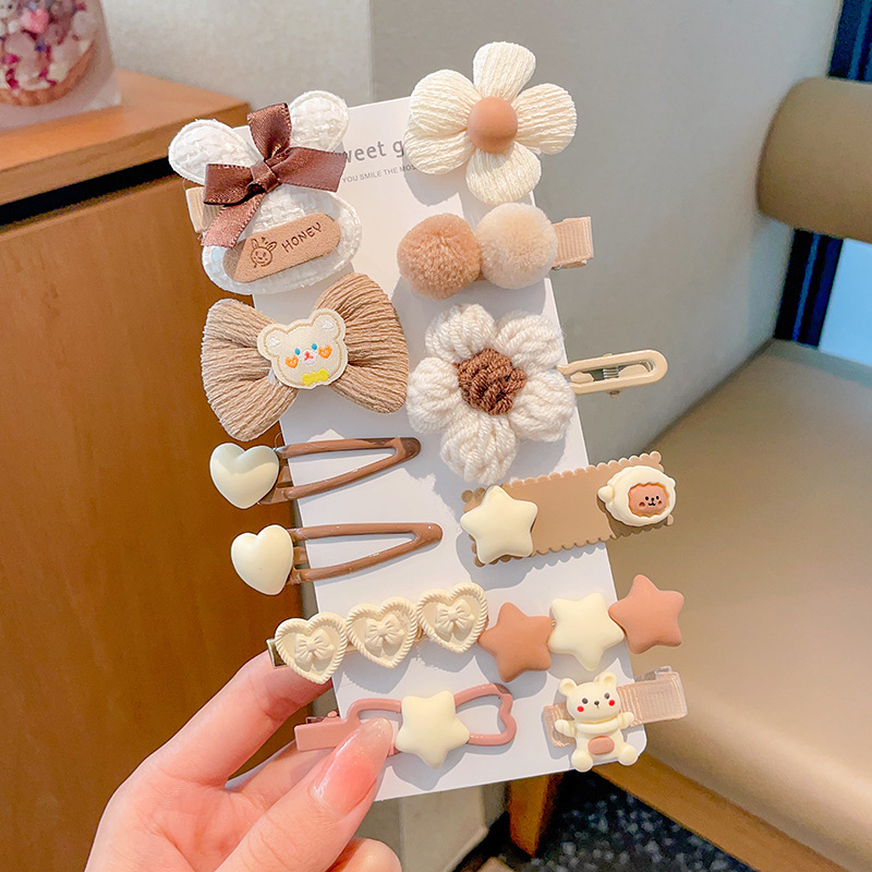 Horquilla para niños Clip de flequillo lateral para niña Clip de pico de pato para bebé Clip bb Accesorios para el cabello de alto valor Tombros de dopamina