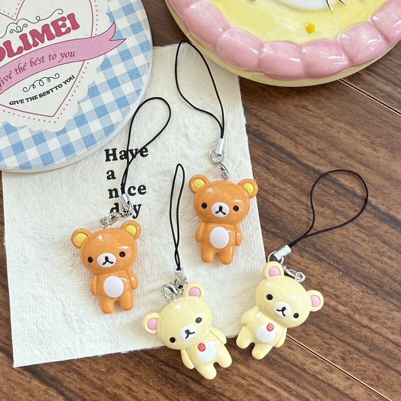 Japanese Cute Three-Dimensional Kat Bear Key Rope Bag Mobile Phone Case Pendant Girlfriend Couple Gift Doll Hanging Ornaments