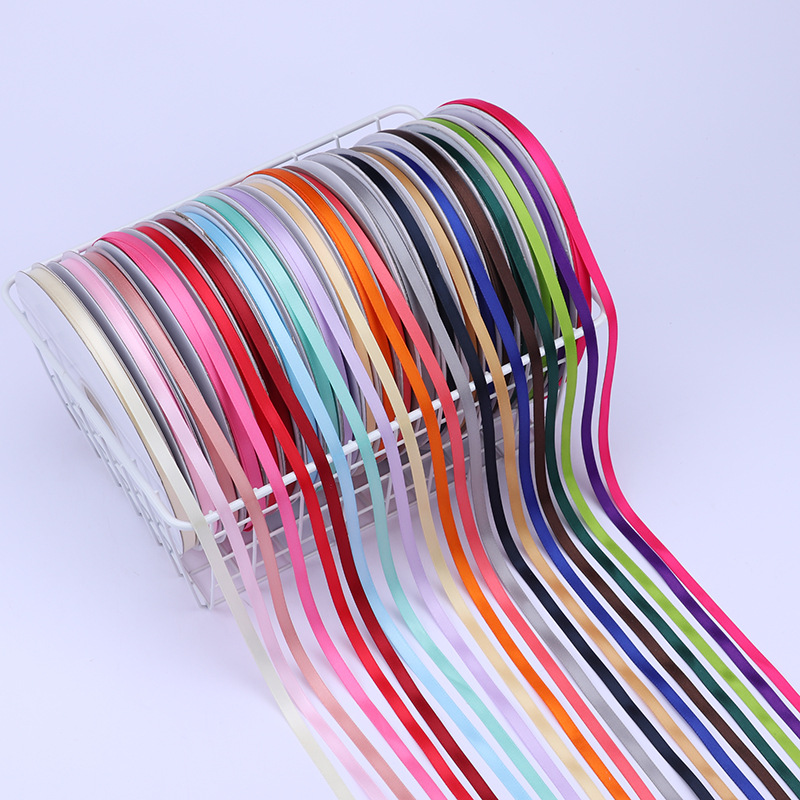 Grueso de alta densidad de 6mm de doble cara de cinta de poliéster arco DIY cinta de la boda marcador colgante grano caja de regalo cinta de embalaje