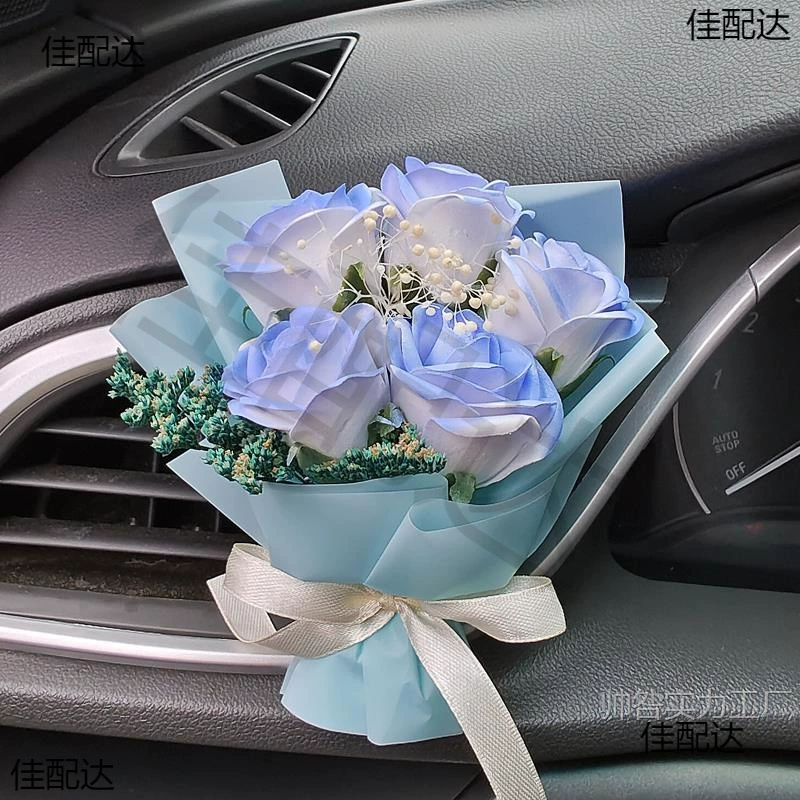 Автомобильный мини-букет из воздуховыборки Ароматерапия вечной жизни мыло роза цветок автомобиля декоративный креативный свежий парфюмерный зажим