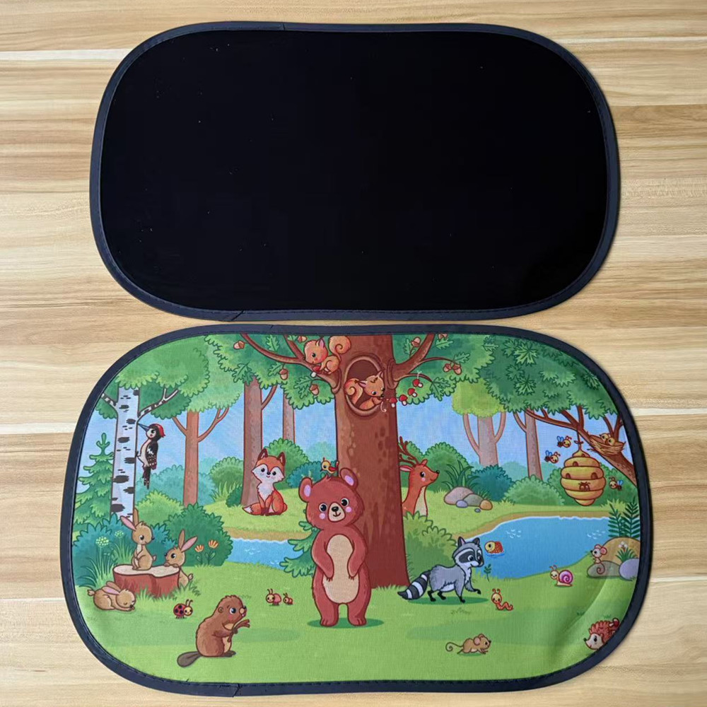 Car sun visor side shield cartoon sun shield electrostatic film sun shield summer cross-border TEMU Amazon supply