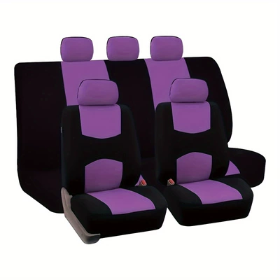 Seat Cushion Cover | Universal seat cover - purple-2-piece-set-front-single-seat