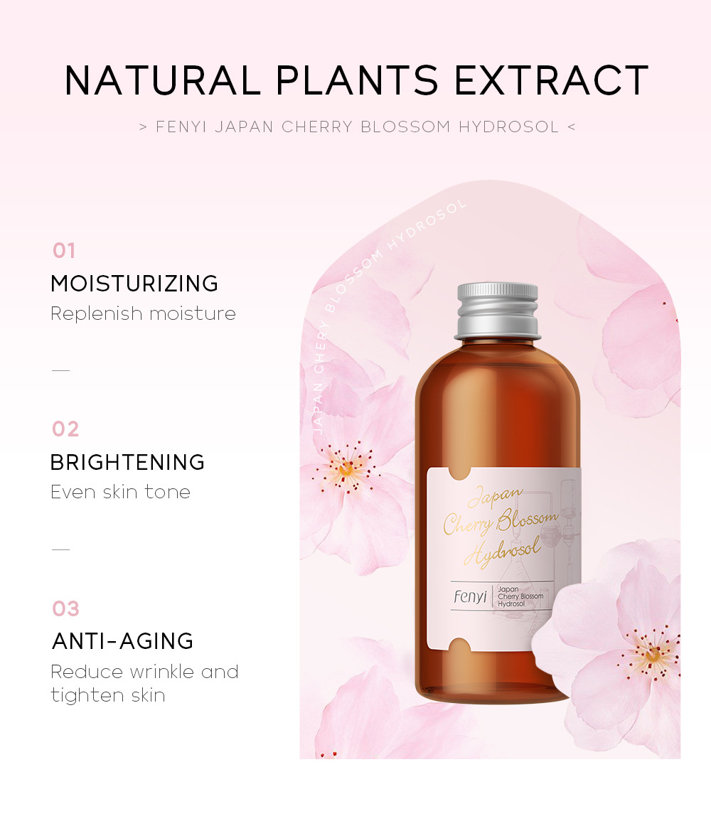 Fenyi Japanese Cherry Blossom Hydrosol 100ml Hydrating, Moisturizing and toning Skin Care Product from cross-border manufacturer undefined
