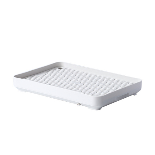 Double-layer drain tray household tea tray storage rack bowl, chopsticks and tea cup storage rectangular plastic drain tray