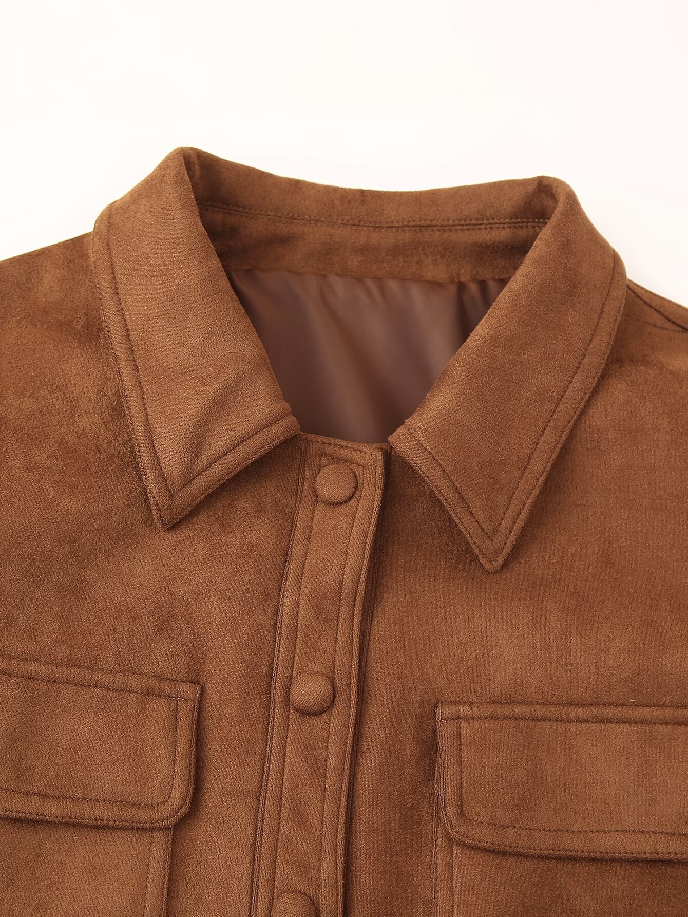 Women's clothing 2024 autumn/winter new street fashion casual lapel jacket_voghion.com