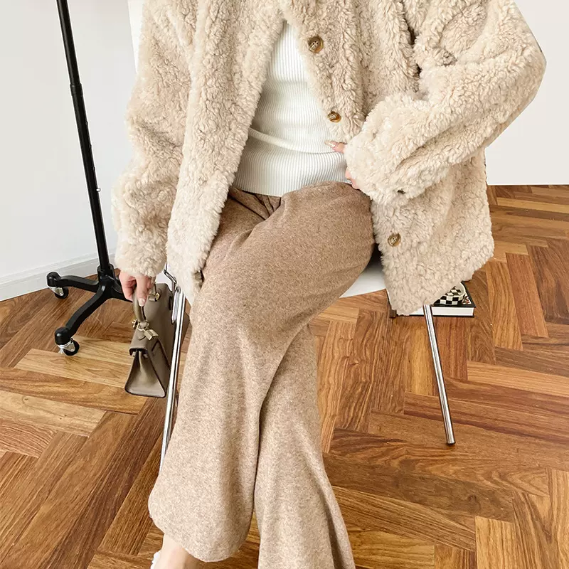 You/ 糯米懒懒裤~垂感宽松针织拖地裤直筒休闲裤