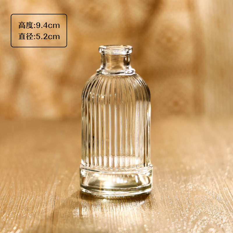 亚马逊同款迷你玻璃花瓶 ins风透明摆件插花中古高级感小花瓶套装|undefined