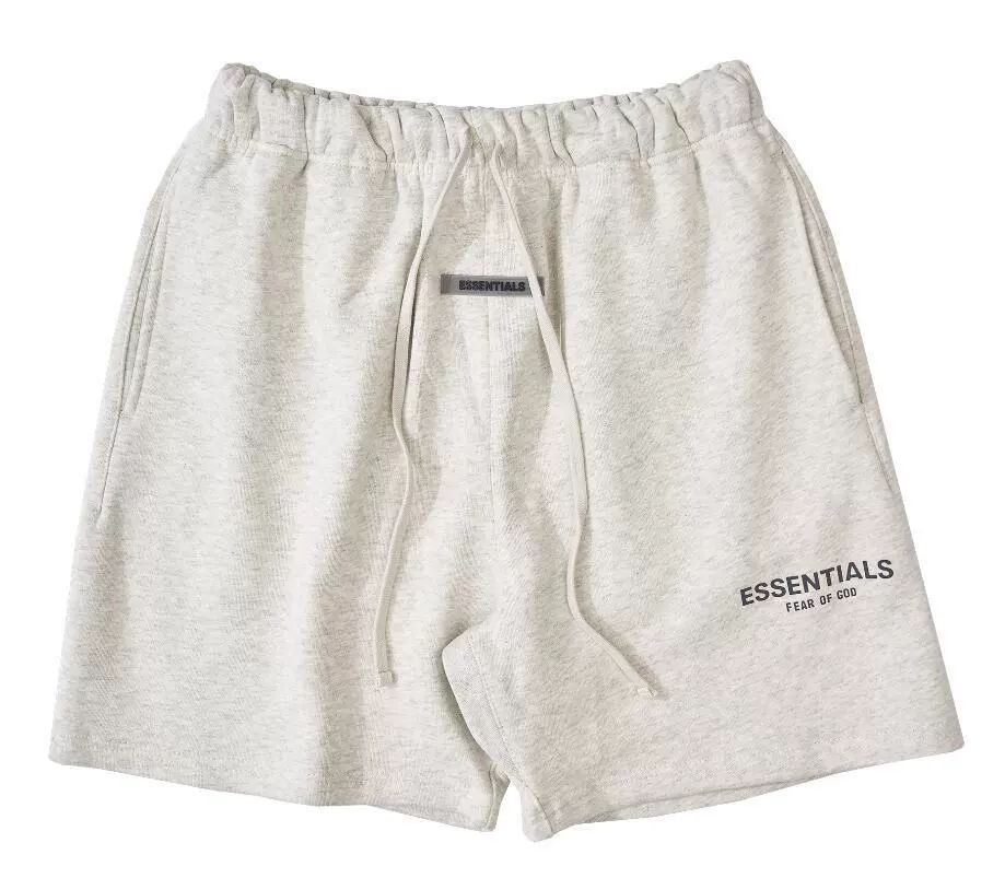 FEAR of God комплектная линейка ESSENTIALS чистый хлопок шорты мужские FOG high street drawing rope reflective pants