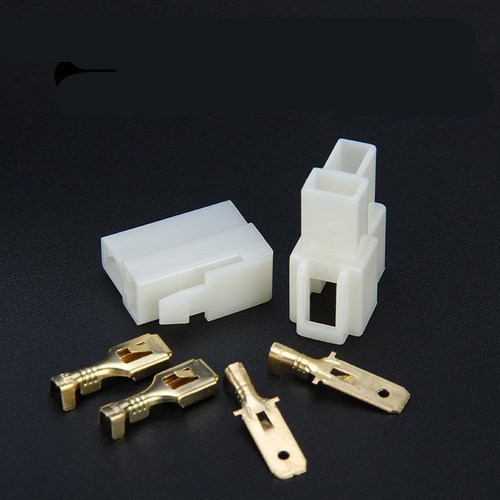 6.3 2P wire male and female connector, 2-position male and female connector for automobiles, mother-in-line sheathed air terminal block