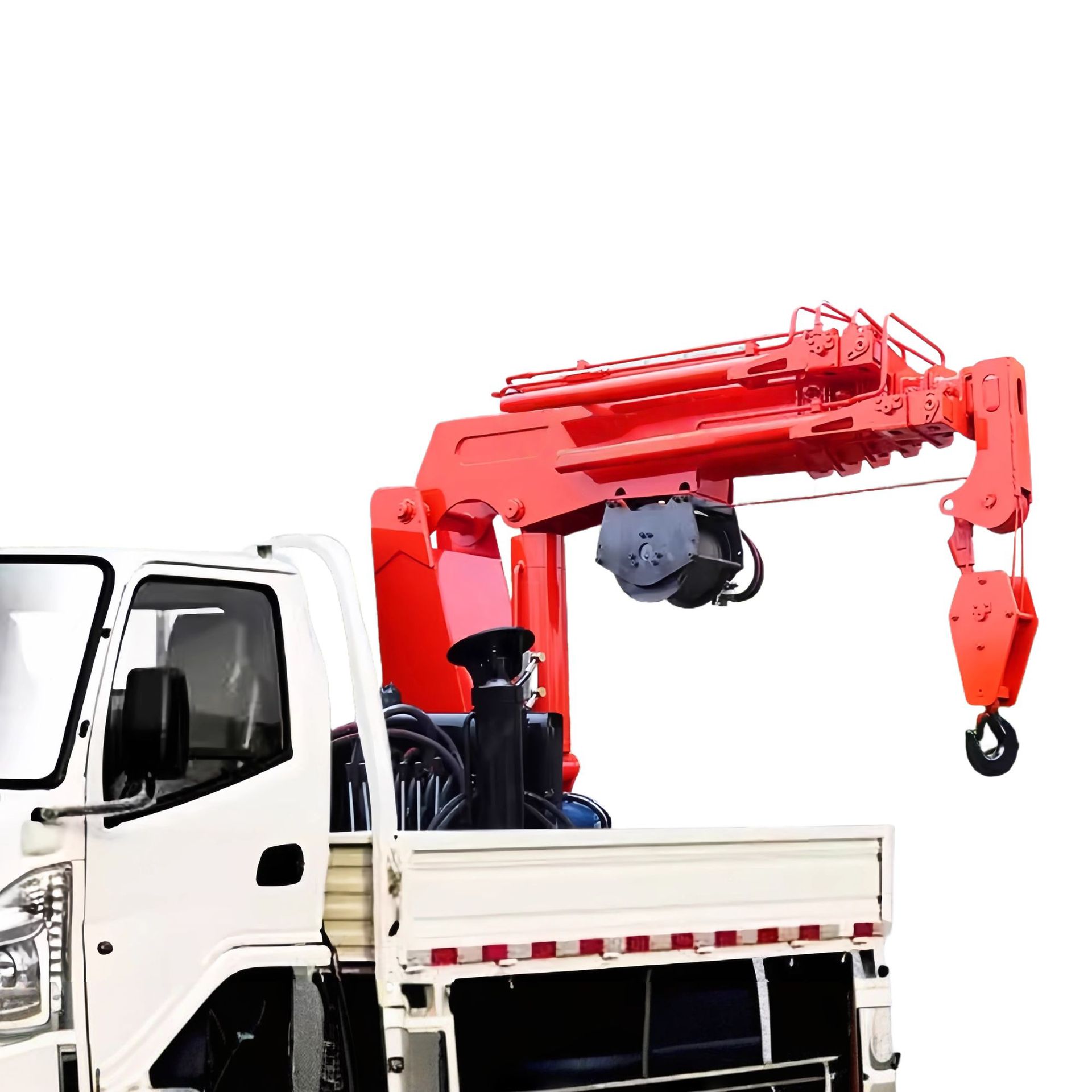 grúa de brazo desmontable para camión grande grúa auto-aprovisionada con grúa fija de control remoto inalámbrico montada en vehículo