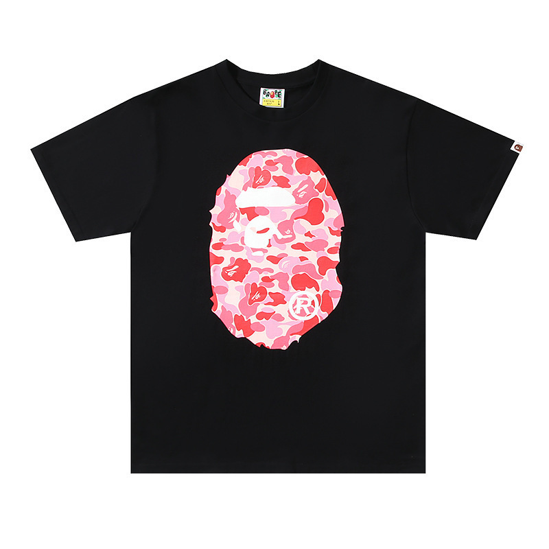 クロスボーダー トレンド ブランド メンズ レディース カップル Tシャツ メンズ 漫画 レター ラウンドネック 半袖|undefined