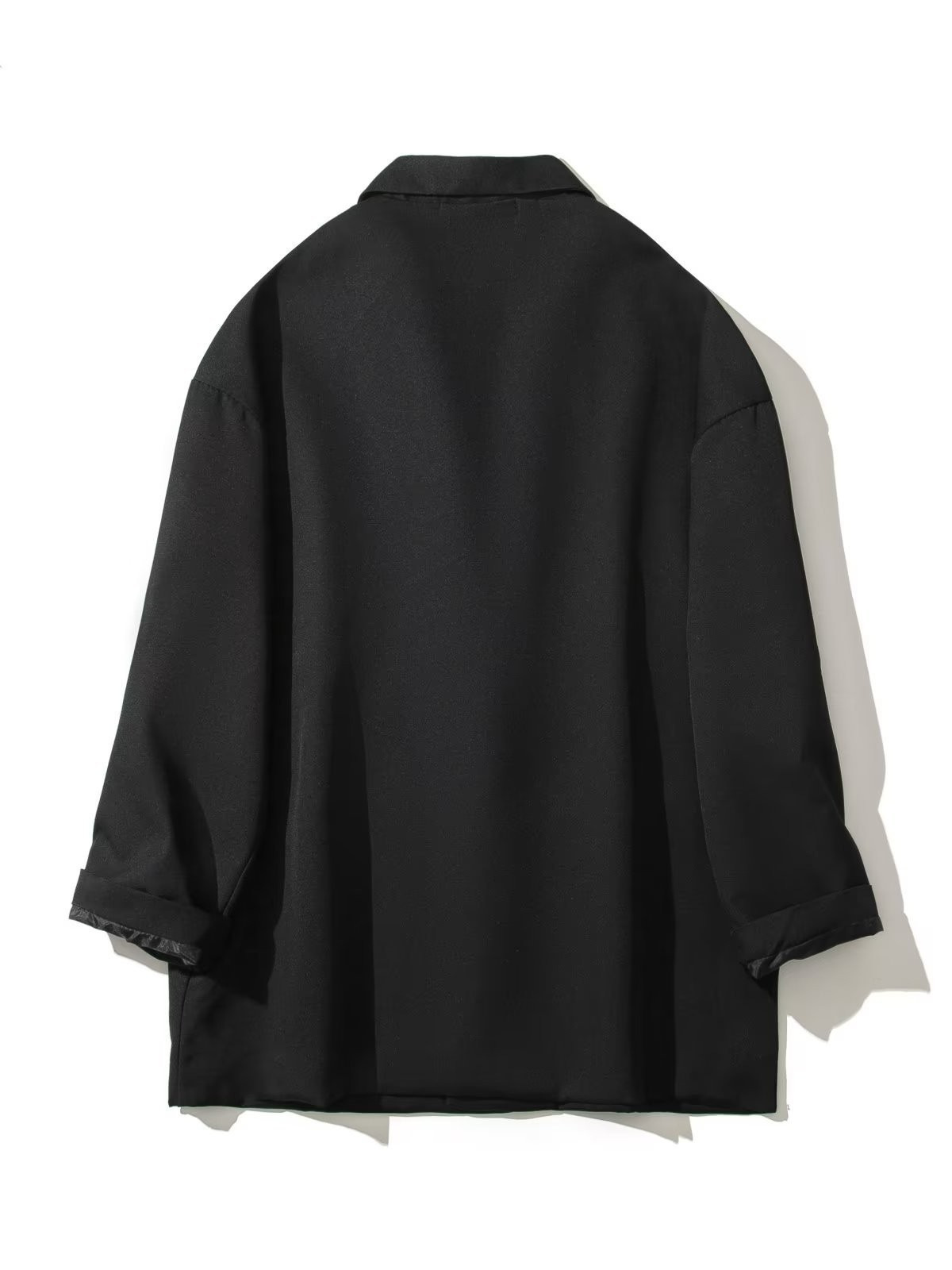 Chaqueta de traje guapo masculino estilo de Hong Kong ins flor de anacardo empalme traje pequeño primavera y otoño estilo coreano tendencia DK uniforme top
