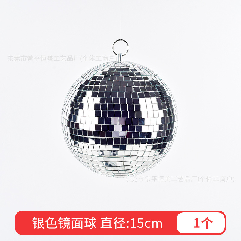 6 - 30cm reflejador de vidrio espejo bola de Navidad decoración para el hogar bola de mosaico escenario discoteca