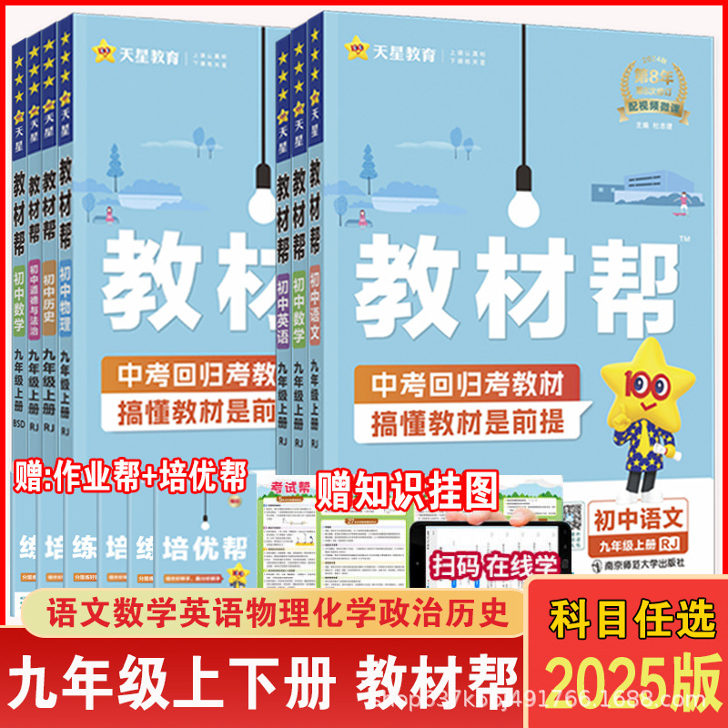 2025新版九年级上册初中教材帮全套人教版RJ 语文数学英语物理