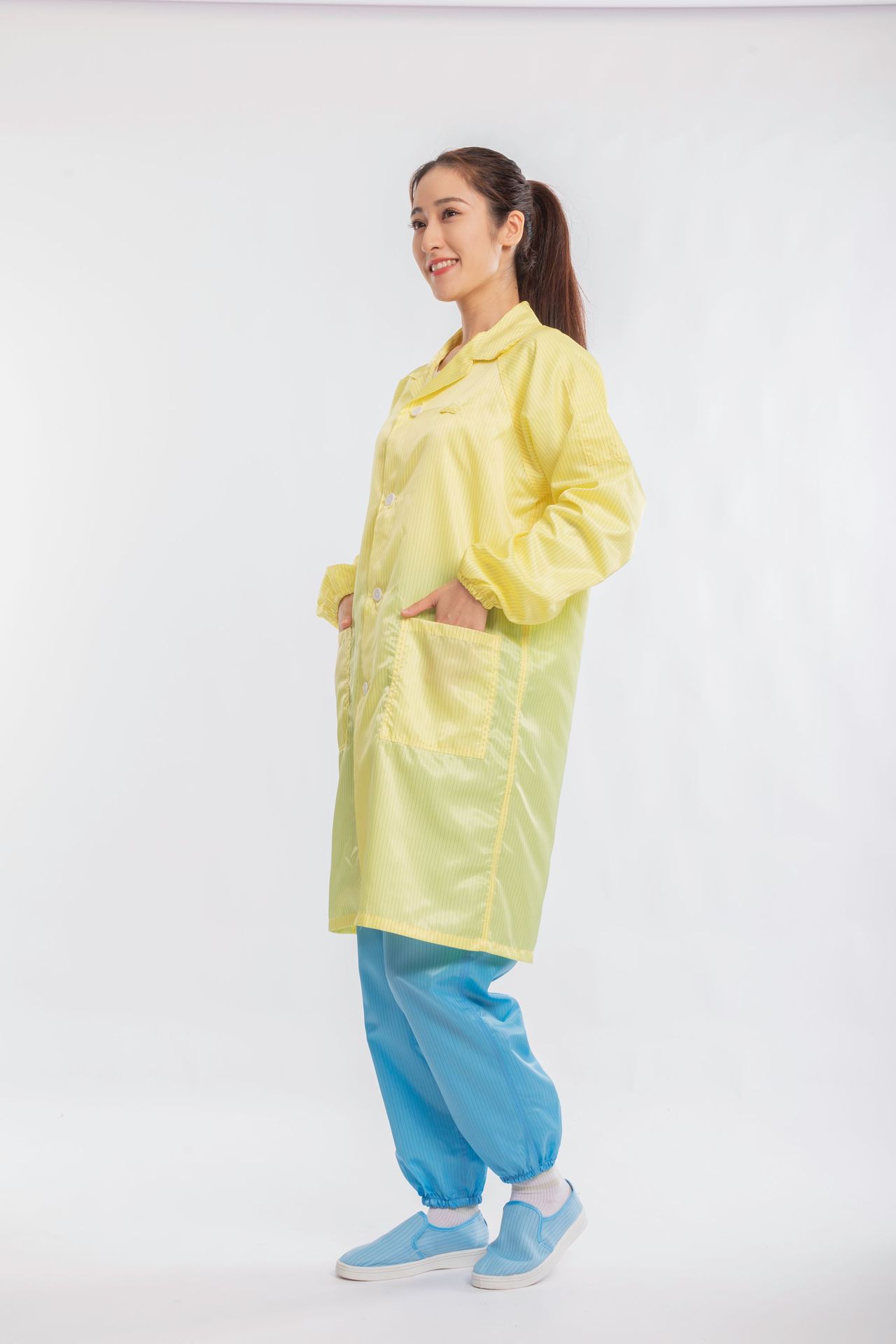 S; 옐로우 라펠 코트(모자 제외)