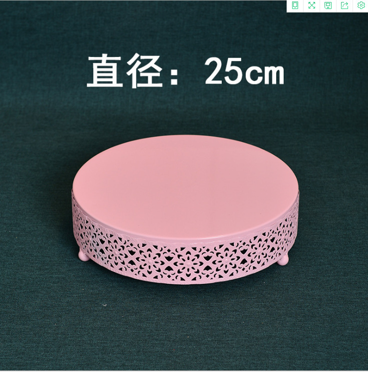 . De estilo europeo de hierro soporte de la torta accesorios de la boda bandeja de la torta de la pierna alta Placa de pastel de mesa de postre decoración de la torta de hierro