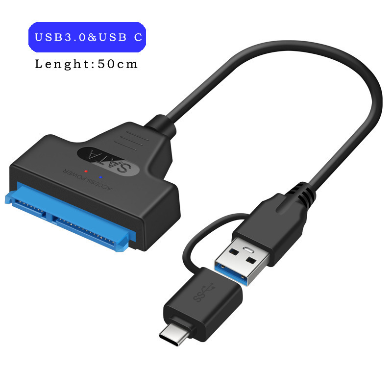 クロスボーダー USB3.0 から SATA ハードドライブデータケーブル 2.5/ 3.5inch SSD ハードドライブユニバーサル転送イージードライブケーブル|undefined
