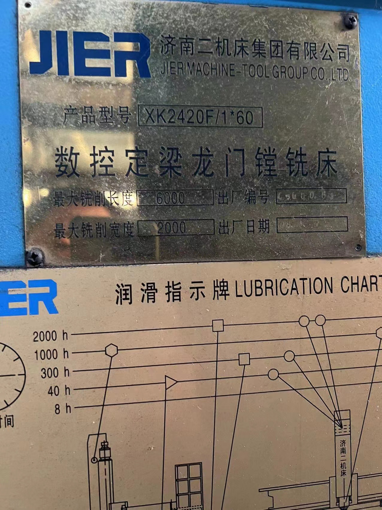 二手机床龙门镗铣床九成新数控定梁龙门镗铣床XK2420F/1济南二机