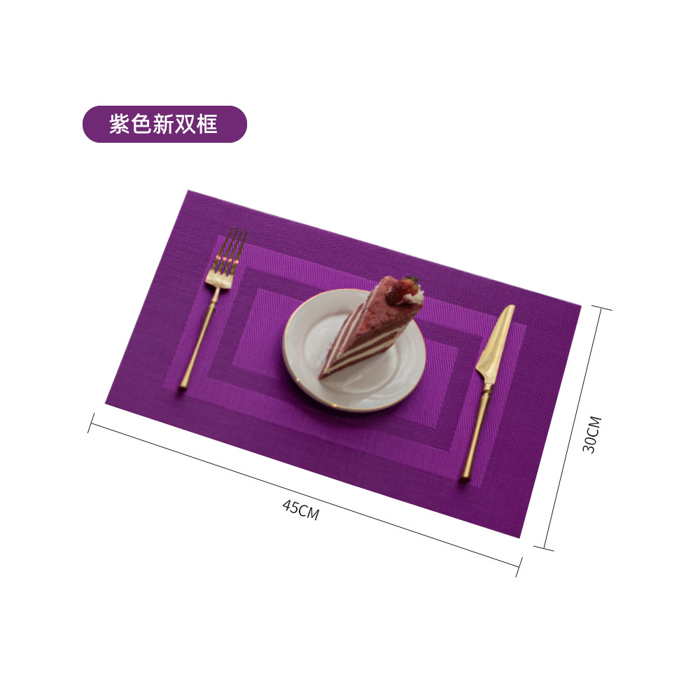 Ningxin transfronterizo Teslin protección del medio ambiente mantel de PVC 30*45 aislamiento térmico antideslizante estera de mesa de montaña corredor de mesa Western placemat