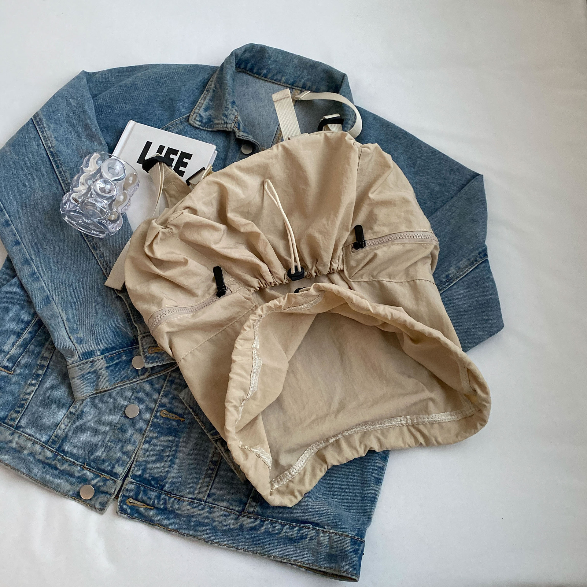 Mochila casual para mujer, bolsillo con cordón, mochila de viaje deportiva ligera para mujer, mochila escolar para estudiantes universitarios para niños al por mayor