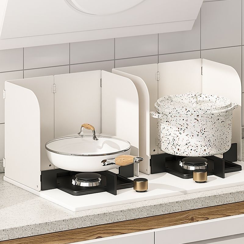Kitchen Oil Baffle Gas Stove High Temperature Resistant Steel Plate Oil Baffle Cooking Splash-Proof Range Hood Heat Insulation
