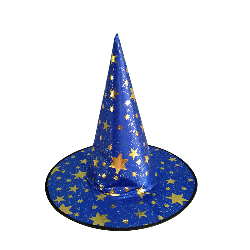 Sombrero de bruja de Halloween para niños maquillaje para adultos accesorios de ropa estampado sombrero de pentaco sombrero de bruja fiesta