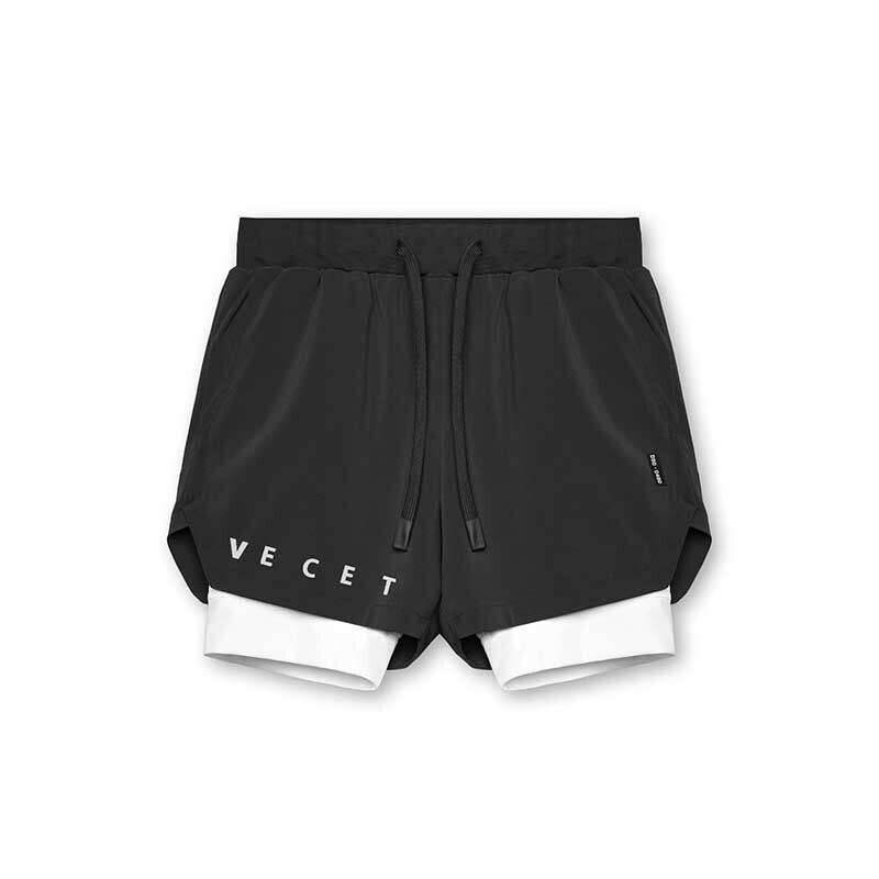Fitness American-Style Basketball Shorts Men's Sports Training Pants Running Quick-Dry Tight-Fitting Track and Field Shorts Two-In-One Design