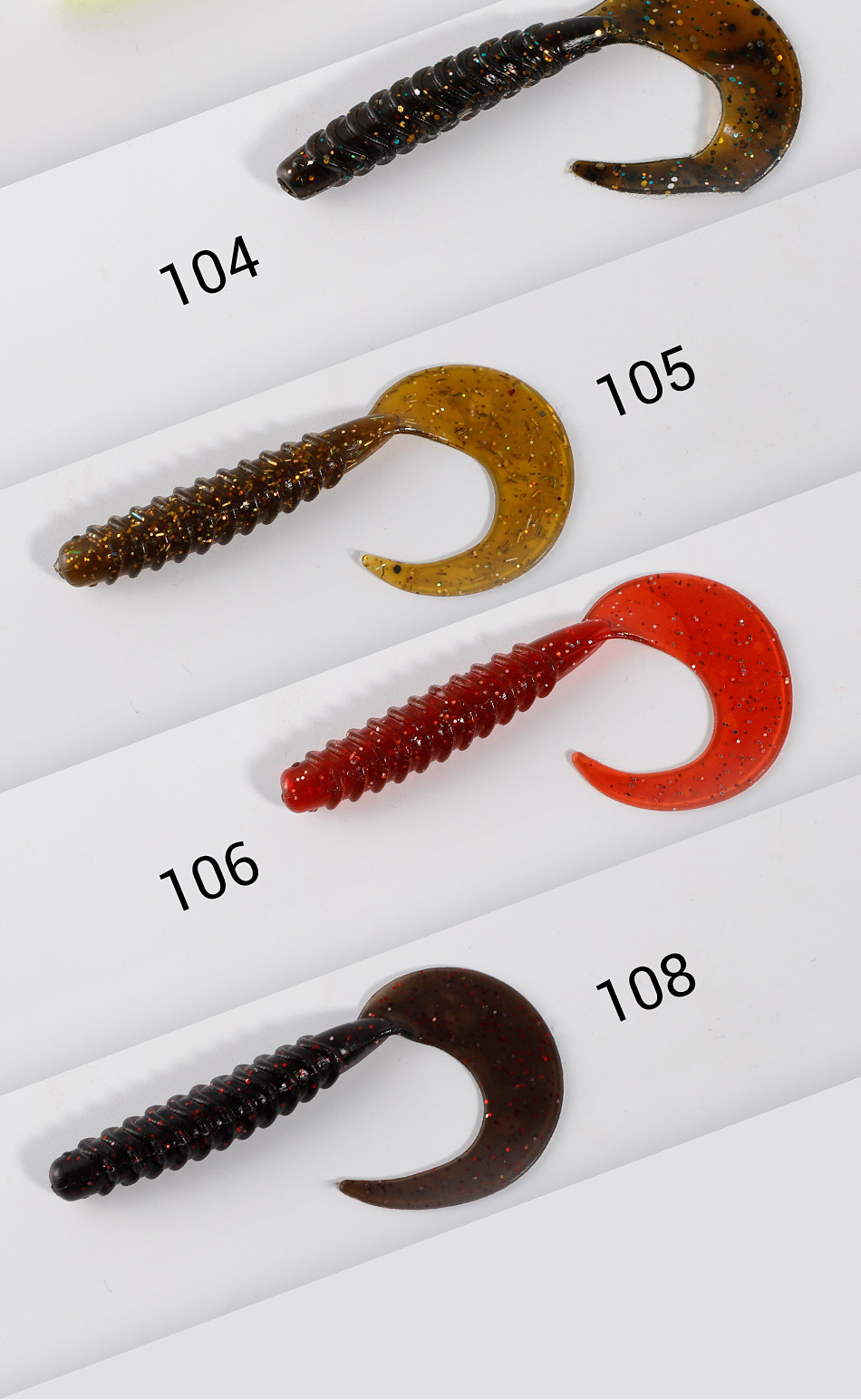 Soft Grubs Lures 75mm 2.8g Soft Baits Fresh Water Bass Swimbait Tackle Gear