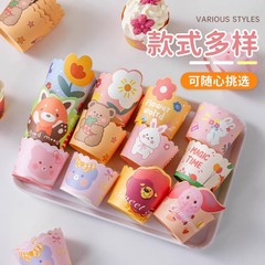漫画ケーキカップ、食品グレードのベーキング専用インサート、高温耐性の立体ケーキカップ、女の子向け50個