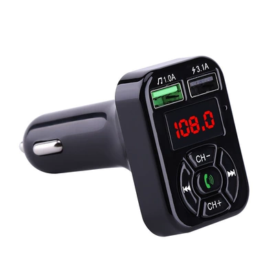 a9 Car MP3 Player 3a Bluetooth Car Charger Card FM Car Bluetooth Hands-free MP3 Transmitter B2 (Car mp3) - black