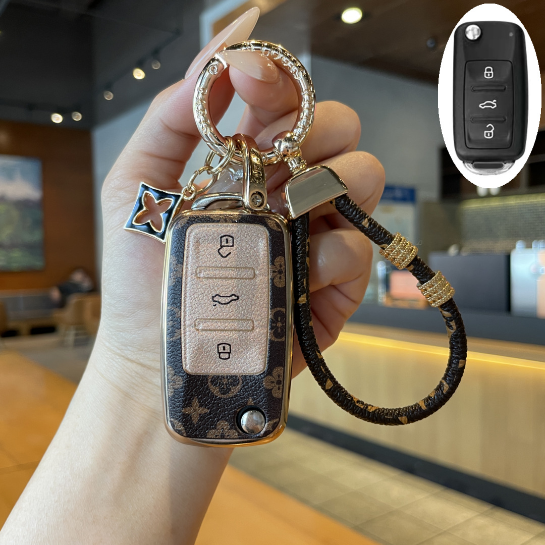 Suitable for Volkswagen Cc Key Cover, Tavendor X Folding Premium Key Case, T-Roc, T-Cross, Stylish Tiguan, Passat, Lavida