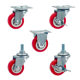Caster 1.5inch 2inch Small Red Wheel Pvc Caster Universal Wheel Silent Wheel Industrial Caster Furniture Display Stand Wheel