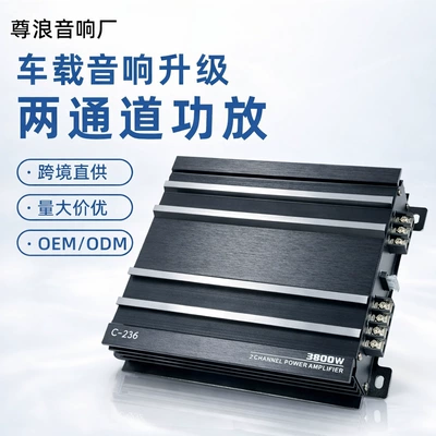 Source factory car-mounted dual-channel amplifier, 2-channel car audio high-power audio amplifier, car audio modification